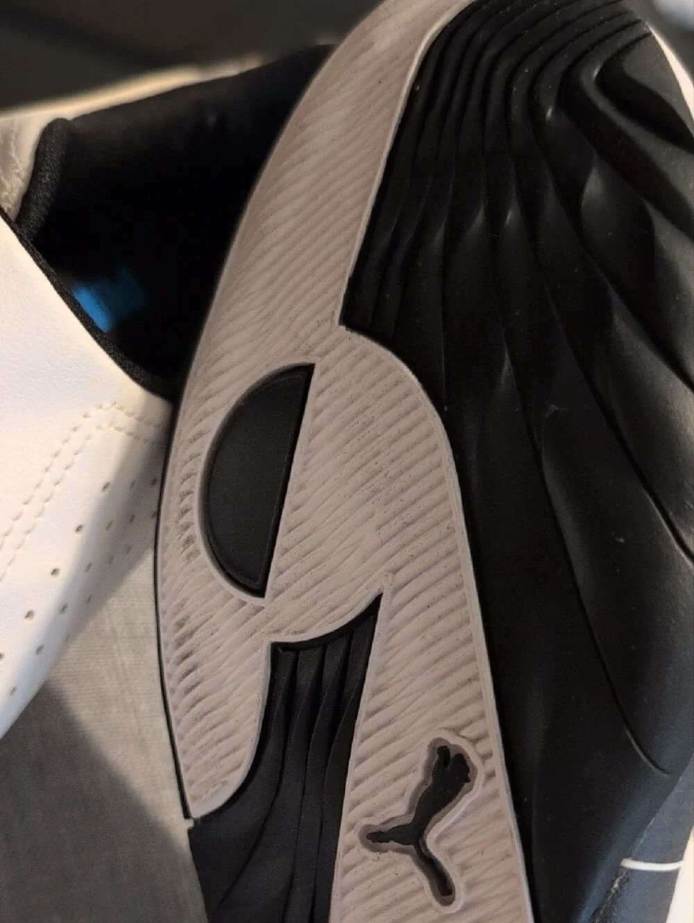 Puma Men’s White, Black and Blue Athletic Sneakers